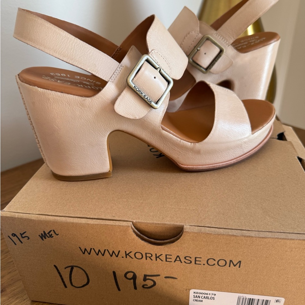 New Kork-Ease Women's San Carlos Cream Sandals - Picture 2 of 11